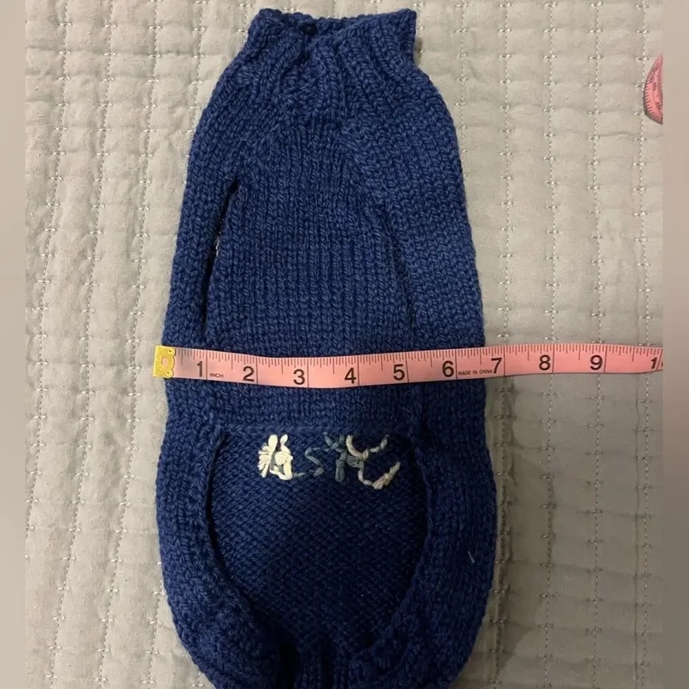 Anthropologie Apres Ski Blue Dog Sweater